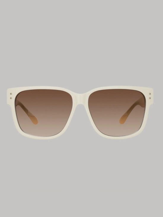 Linda Farrow Perry D Frame Sunglasses White Acetate Oversized MSRP $540 main image 8